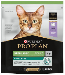PRO PLAN STERILISED / Сухой корм ПРО ПЛАН для взрослых кошек поддержания здоровья почек после стерилизации с индейкой 87627