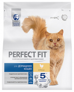 Perfect Fit In home / Сухой корм Перфект Фит для домашних кошек Курица 37369