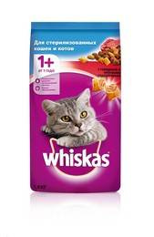 Whiskas Sterilised Beef / Сухой корм Вискас подушечки для стерилизованных кошек Говядина 56679