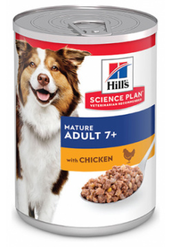 Hills Science Plan Mature Adult 7+ Chicken / Консервы Хиллс для Пожилых собак Курица (цена за упаковку) Hills 92030