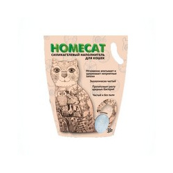 Homecat / Силикагелевый наполнитель Хоумкэт для кошачьего туалета Стандарт без запаха 66306