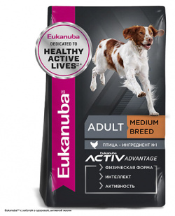 Eukanuba Adult Medium Breed / Сухой корм Эукануба для взрослых собак Средних пород с Курицей 20861500R0