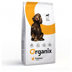 Organix Adult Dog Chicken / Сухой корм Органикс для взрослых собак Курица и цельный рис 19332