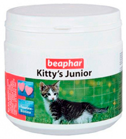 Beaphar Kittys Junior +Biotine / Кормовая добавка Беафар для Котят Витаминированное лакомство с Биотином ("сердечки") 04213