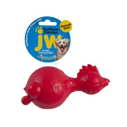 JW Ruffians Chicken / Игрушка для собак Курица с пищалкой каучук J W  JW43202