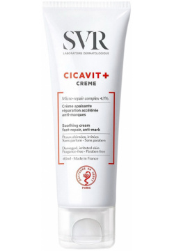 SVR Успокаивающий заживляющий крем для лица и тела Cicavit+ 40 мл 1024116 П
