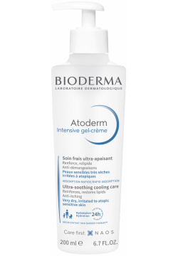 BIODERMA Успокаивающий гель крем для сухой и атопической кожи лица тела Atoderm 200 мл 28146