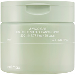 Celimax Очищающие диски для снятия макияжа Ji Woo Gae One Step Mild Cleansing Pad 225 мл 8809639172964