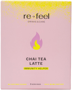 Re Feel Чай латте с чагой и специями Chai Tea Latte (саше) 3*20 гр 4654576330274