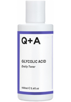 Q+A Отшелушивающий тоник для лица Glycolic Acid 100 мл QAGLYCOLIC Преимущества: