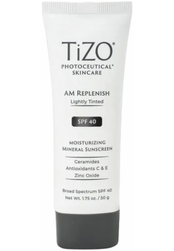 TIZO Дневной тонирующий питательный крем для лица SPF40 Photoceutiсal AM Replenish Lightly Tinted 50 мл TIZO108