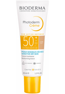 BIODERMA Солнцезащитный тональный крем для лица SPF50+ Photoderm  светлый оттенок 40 мл 28550D