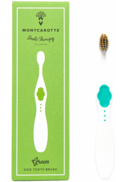 Montcarotte Детская зубная щетка мягкая  цвет зеленый MC214