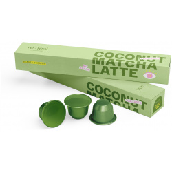 Re Feel Матча латте с коллагеном Coconut Matcha Latte + Collagen в капсулах 50 гр 4654576330946