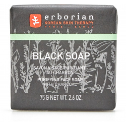 erborian Твердое мыло для лица с углем Black Charcoal Soap 75 гр 243551