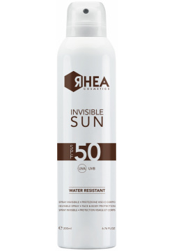 RHEA Солнцезащитный спрей для лица и тела SPF 50 Invisible Sun 200 мл P5511002 01