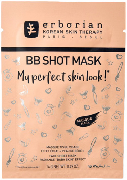 erborian Тканевая маска для ровного тона и сияния кожи лица BB Shot Mask 14 г 783599