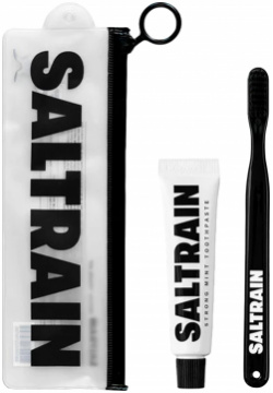 SALTRAIN Дорожный набор чёрный Travel Kit Black (Зубная паста Strong Mint 30g + зубная щётка)  SALTR 8809552279795