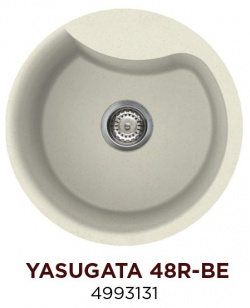 Мойка OMOIKIRI 4993131 Yasugata D48  1 чаша материал Tetogranit ваниль
