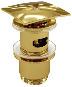 Донный клапан WasserKRAFT A168 Push up  глянец золото