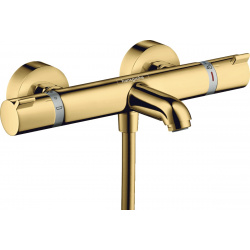 Смеситель для ванны и душа HANSGROHE 13114990 Ecostat Comfort термостат  полированное золото
