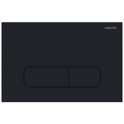 Кнопка смыва Акватек Evolution new KDI 0000017  прямоугольные клавиши черная матовая пластик