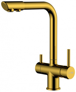 Смеситель для кухни WasserKRAFT A8377 с подключением фильтра  глянцевое золото