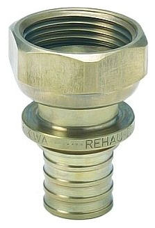 Соединитель аксиальный REHAU 14563361001 Rautitan RХ+ 16х3/4" c накидной гайкой бронза