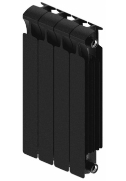 Радиатор биметаллический RIFAR RM5004 MVR/9005 Monolit RM500 4 MVR 9005 500/100мм секции  правое нижнее антрацит