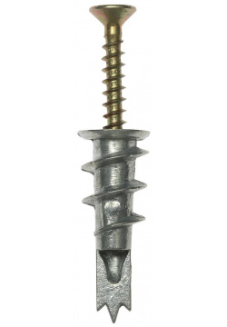 Дюбель Зубр 4 301286 со сверлом для гипсокартона с саморезом ДРИВА металлический 33 мм 3 шт