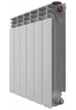Алюминиевый радиатор Royal Thermo Revolution 500/80 мм  4 секции боковое подключение белый НРЗ РА500/100(14)10