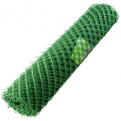Решетка заборная 64535 в рулоне  1 5х25 м ячейка 75х75 мм пластиковая зеленая Noname