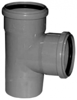 Тройник канализационный Синикон D 110х110х87* полипропилен (серый) 508029 R