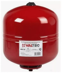 Бак расширительный VALTEC VT RV R 060035 для систем отопления 35 л  красный