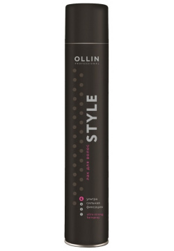 Лак для волос Ollin Professional  Style Ultra Strong Hairspray