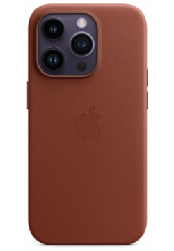 Чехол накладка Apple MagSafe для iPhone 14 Pro  кожа коричневый MPPK3ZM/A
