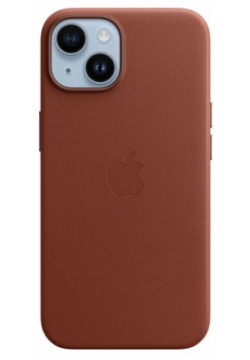 Чехол накладка Apple MagSafe для iPhone 14  кожа коричневый MPP73ZM/A