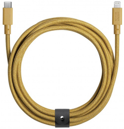 Кабель Native Union Belt Cable Lightning/USB C 3м  крафт CL KFT 3 NP