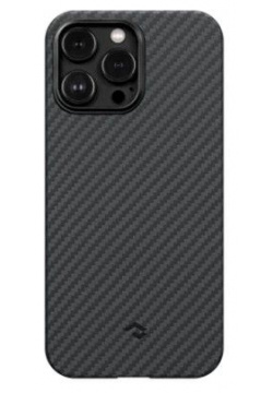 Чехол накладка Pitaka MagEZ Case 3 для iPhone 14 Pro  арамид (кевлар) черный/серый KI1401P