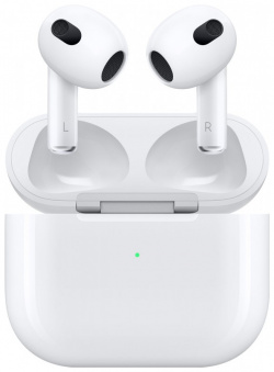 Беспроводные наушники Apple AirPods 3 (2021) в зарядном футляре  белый MME73