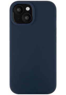 Чехол накладка uBear Touch Mag Case для iPhone 15  силикон темно синий CS257DB61TH I23M