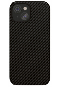 Чехол накладка VLP Kevlar Case для iPhone 15 Plus  кевлар черный 1058002