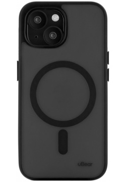Чехол накладка uBear Cloud Mag Case для iPhone 15  полиуретан черный CS284BL61MT I23M