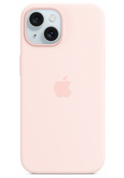Чехол накладка Apple MagSafe для iPhone 15  силикон светло розовый MT0U3ZM/A