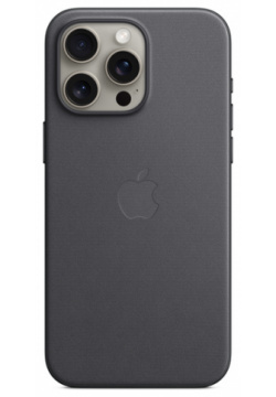 Чехол накладка Apple MagSafe для iPhone 15 Pro Max  микротвил черный MT4V3ZM/A