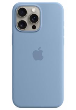 Чехол накладка Apple MagSafe для iPhone 15 Pro Max  силикон зимний синий MT1Y3ZM/A