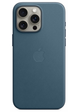 Чехол накладка Apple MagSafe для iPhone 15 Pro Max  микротвил штормовой синий MT4Y3ZM/A