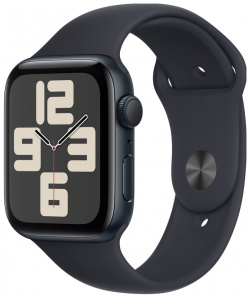Apple Watch SE 2023 GPS  (корпус темная ночь 44mm ремешок Sport Band размер M/L) MRE93
