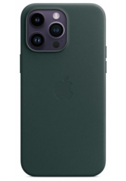 Чехол накладка Apple MagSafe для iPhone 14 Pro Max  кожа зеленый лес MPPN3