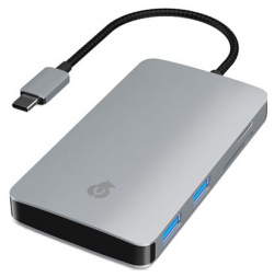 Адаптер мультипортовый uBear Link USB C 7 in 1 Hub в  серый HB01SG01 TC